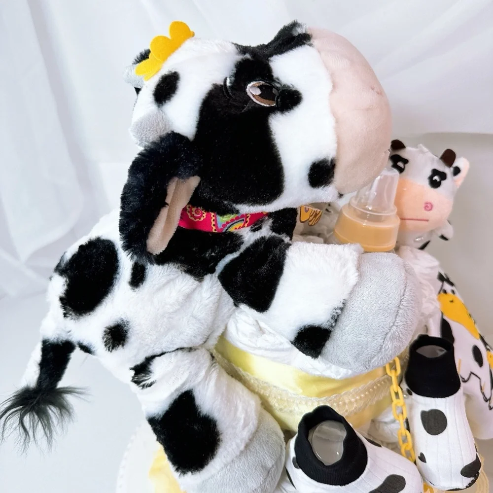 Cow Diaper Cake, Farm Baby Shower Gift